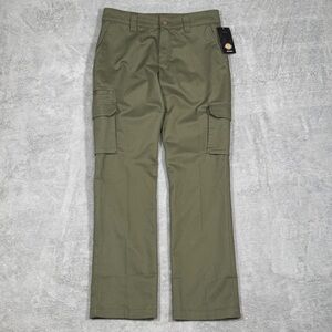 Dickies Womens Cargo Pants 6R Green Relaxed Fit Stretch Workwear Utility NEW